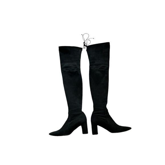 STUART WEITZMAN Suede Leather Pointy Thighland Over The Knee Heeled Boots - Picture 8 of 13